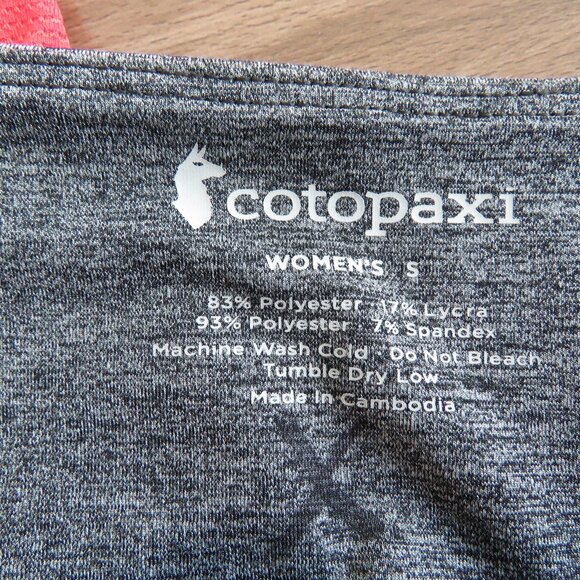 COTOPAXI Wazimu Leggings Tights in Gray Orange Outdoor Gorpcore Sport - Size S - Picture 13 of 13